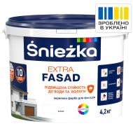 Краска акриловая водоэмульсионная Sniezka Extra Fasad мат белый 4,2 кг