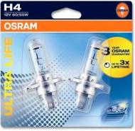 Автолампа галогенная Osram Ultra Life H4 55/60 Вт 2 шт.(64193ULT02B)