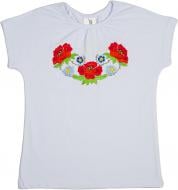Вышиванка для девочек Luna Kids Маки р.152 белый