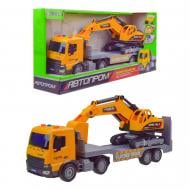 Грузовик Автопром с экскаватором 1:18 RJ3366 Грузовик Автопром с экскаватором 1:18 RJ3366