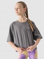Футболка 4F TSHIRT F1868 4FJWSS25TTSHF1868-25S р.152 сірий