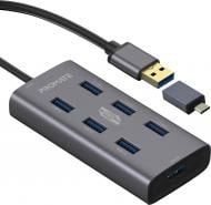 USB-хаб Promate EzHub-7 7хUSB 3.0 Grey