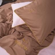 Комплект постельного белья MirSon Corner Riccarda 14-1312 + 15-1511 пудровый/шоколадный