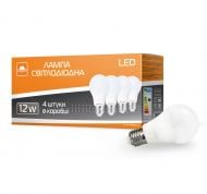 Лампа светодиодная Євросвітло 4 шт./уп. 12 Вт A60 E27 220 В 4200 К 56702