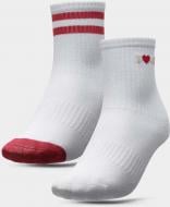 Шкарпетки 4F SOCKS CAS F061 (2pack) 4FJAW22USOCF061-90S р.32-35 білий 2 пари шт.