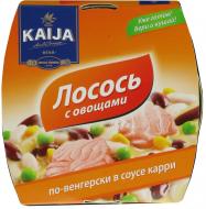 Консерва Kaija Лосось с овощами по-венгерски в соусе карри 220 г