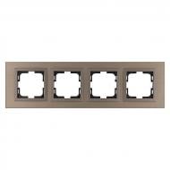 Рамка четырехместная Mono Style Aluminium универсальная бронза 107-810000-163