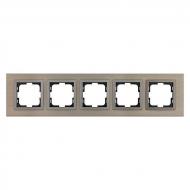 Рамка пятиместная Mono Style Aluminium универсальная бронза 107-810000-164