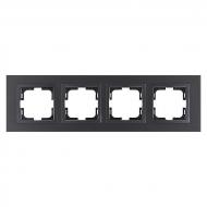 Рамка четырехместная Mono Style Aluminium универсальная графит 107-820000-163