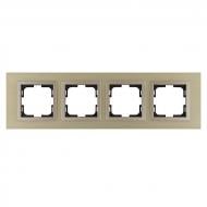 Рамка четырехместная Mono Style Aluminium универсальная титан 107-830000-163