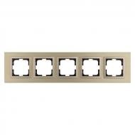 Рамка пятиместная Mono Style Aluminium универсальная титан 107-830000-164