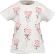Футболка для девочек Blue Seven хлопок 100% Сердечко р.80 белый 901121 X * 98