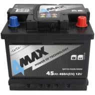 Акумулятор автомобільний 4MAX 45Ah 450A 12V BAT45450R4MAX «+» праворуч (BAT45450R4MAX)