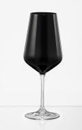 Набор бокалов для вина Bohemia Sandra черный с прозрачной ножкой 450 мл 6 шт.
