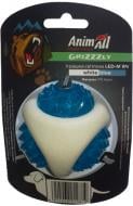 Іграшка для собак AnimAll GrizZzly 9819 світловий LED-м'яч біло-синій