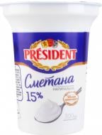 Сметана TM President 15%