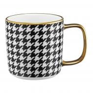 Чашка Ambition COCO, 350 мл, чорно-біла з золотом, порцеляна