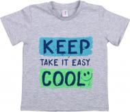 Футболка для мальчика Roksana Смайлик р.98 серый