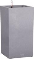Вазон пластиковый Lechuza Canto Tower 40 квадратный 29 л серый камень (13620)