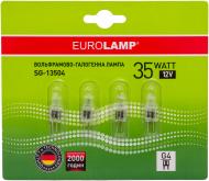 Лампа галогенна EUROLAMP 4 штуки в упаковці 35 Вт G4 12 В прозора SG-13504