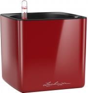 Вазон декоративный Lechuza Cube Glossy 14 квадратный 1 л красный (13512)