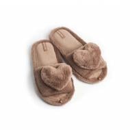 Тапки домашние Twins HS-LUX открытые Большое сердце р.36/37 коричневый Тапки домашние Twins HS-LUX открытые Большое сердце р.36/37 коричневый