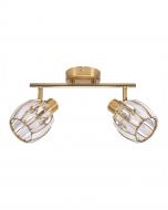 Спот Goldlux Alanya 2x10 Вт E14 золотой 344045 Спот Goldlux Alanya 2x10 Вт E14 золотой 344045