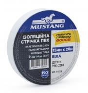 Изолента Mustang 15 мм x 20 м белая ПВХ IT1520 (Б)