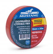 Изолента Mustang 15 мм x 20 м красная ПВХ IT1520 (Ч)