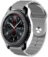 Ремешок силиконовый 22мм для Samsung Gear S3 | Galaxy Watch 46 | Galaxy Watch 3 45 mm LineS BeWatch Серый