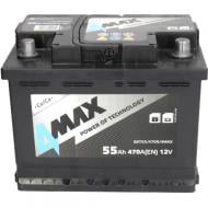 Акумулятор автомобільний 4MAX 55Ah 470A 12V BAT55470R4MAX «+» праворуч (BAT55470R4MAX)