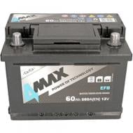 Акумулятор автомобільний 4MAX 60Ah 560A 12V BAT60560REFB4MAX «+» праворуч (BAT60560REFB4MAX)