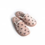 Тапки домашние Twins HS-OZ плюшевые с принтом PVC р.38/39 бежевый