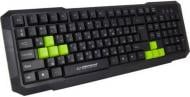 Клавиатура Esperanza Wired EGK102 Green USB (EGK102GUA) black/green