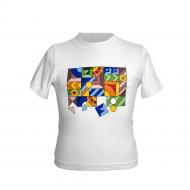 Футболка для дівчаток/для хлопчиків WP Merchandise Геометричні фігури р.164 білий FWPKIDTSGF23WT164