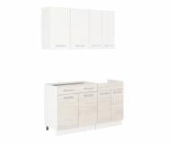 УЦЕНКА! Кухня Світ Меблів Флорида белый/артвуд светлый ДСП 1,4м (УЦ №2875)