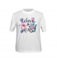 Футболка для девочек WP Merchandise Believe in dreams р.128 белый FWPKIDTSBD23WT128