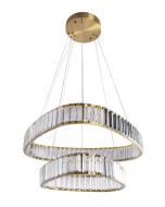 Люстра подвесная Goldlux Prismatic 2x43 Вт LED-модуль золотой 338273