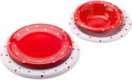 Сервіз столовий Keramika Anka Drops Red & White 24 предмета на 6 персон