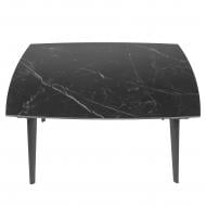 Стол обеденный Aqua Rodos ZELOS 1200(1800)x800x750мм мрамор темный/черный Стол обеденный Aqua Rodos ZELOS 1200(1800)x800x750мм мрамор темный/черный