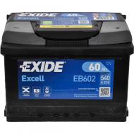 Акумулятор автомобільний EXIDE Excell 60Ah 540A 12V EB602 «+» праворуч (EB602)