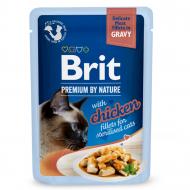 Корм влажный для котов Brit Premium By Nature for Sterilised курица филе в соусе 85 г