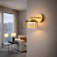 ВІТРИНА! Бра LIGHT SET DUSHA MS241-B 12 Вт GX53 золото/бурштиновий