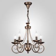 ВИТРИНА! Люстра подвесная Strotskis Luciana 5x60 Вт E14 античная бронза 22404/5
