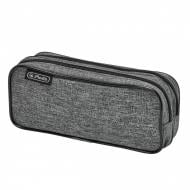 Пенал Double Melange Grey 50027682G Herlitz серый