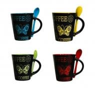 Чашка Vittora Чашка Барви ночі з ложкою Vittora, 360 мл, порцеляна