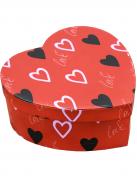 Коробка подарочная в виде сердца красная с сердцами 311020697 25,2х24,8 см