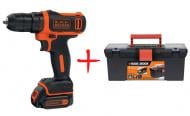 Шуруповерт аккумуляторный Black+Decker BDCDD12B+BDST1-70566 BDCDD12B+BDST1-70566