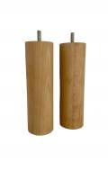 Ножка для журнального стола MAYWOOD Ножка деревянная в форме цилиндра с мебельной шпилькой М8/22 D58 H180,2шт