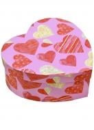 Коробка подарочная в виде сердца розовая с красными сердцами 311020759 30,5х29,8 см